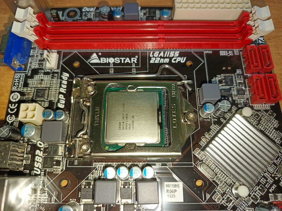 Mini-ITX комплект Intel/s1155/Biostar H61MGV3/i3-2120T/4Gb DDR3