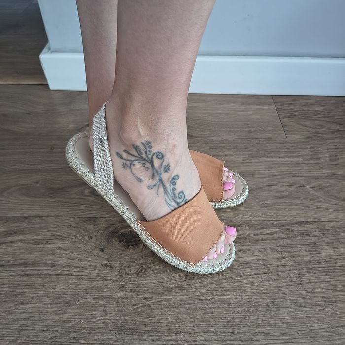 Espadryle sandały baleriny brązowe nowe