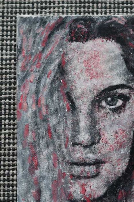 Joao Filipe, pintura original (Júlia Palha), pastel de óleo, 30x20 cm