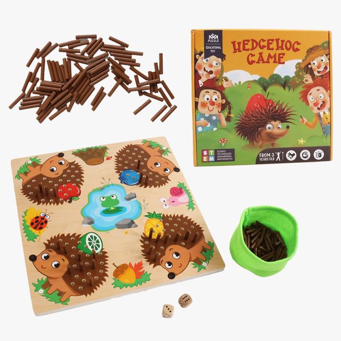 Логічна математична настільна гра їжачок