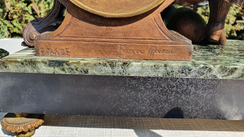 Zegar kominkowy antyk XIXwiek sygnowany prezent na święta