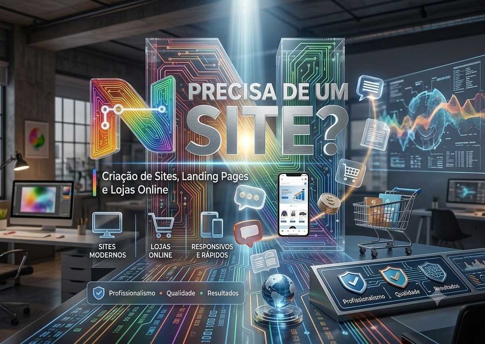 Criação de Websites, Lojas Online, Aplicações Android, Aplicações Web, Sites com sistema personalizados, Para telemóvel e computador