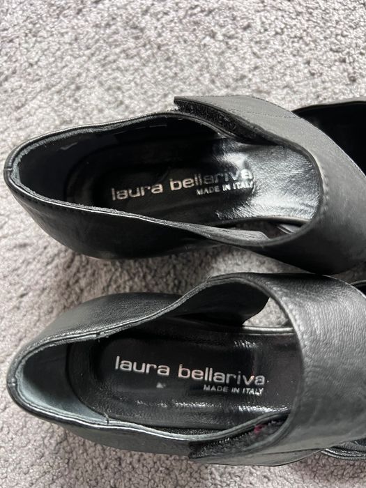 Laura Bellariva - skórzane czarne buty Made in Italy