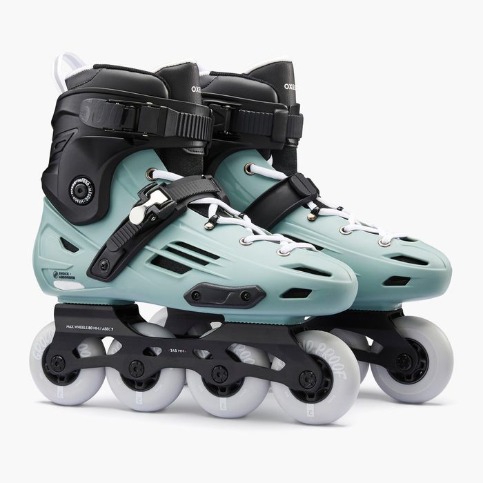 Patins Freeride adulto MF500 Caqui claro