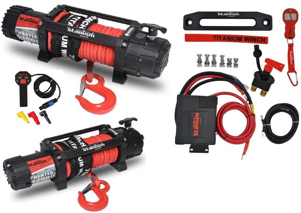 Wyciągarka HUNTER 13000LBS z liną syntetyczną  12v