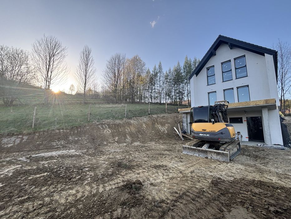 Uslugi koparką roboty ziemne kompleksowe transport wozidlo koparka