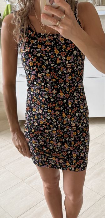 Sukienka terranova etui dopasowana bawełniana