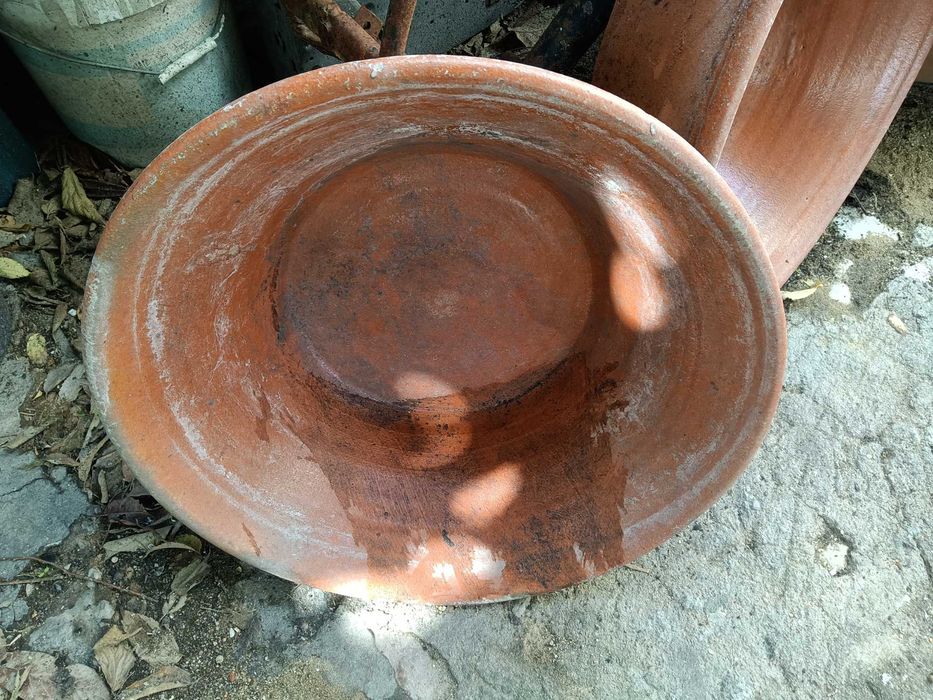 alguidares prato e tacho de barro