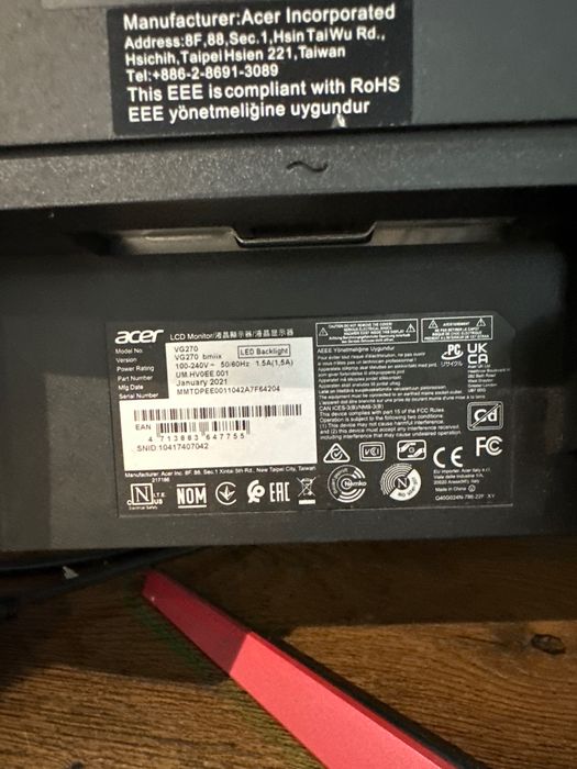 Acer VG270 монітор на запчастини