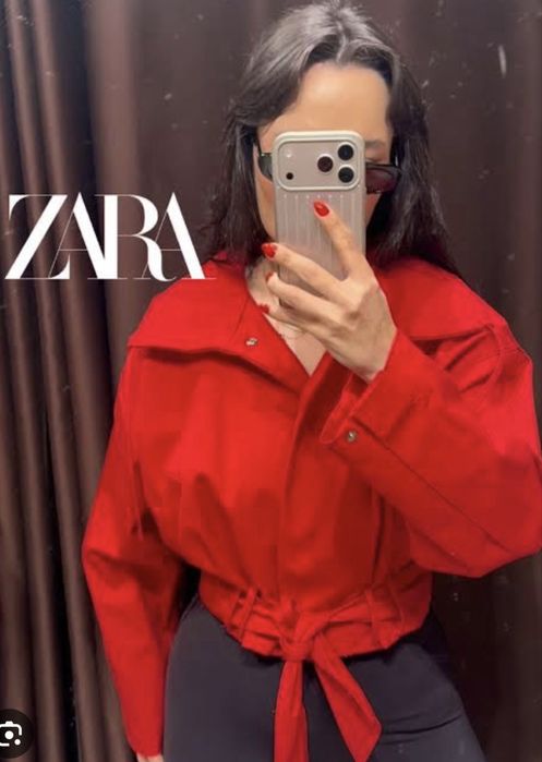 Куртка вітровка ZARA ZW Collection червона нова