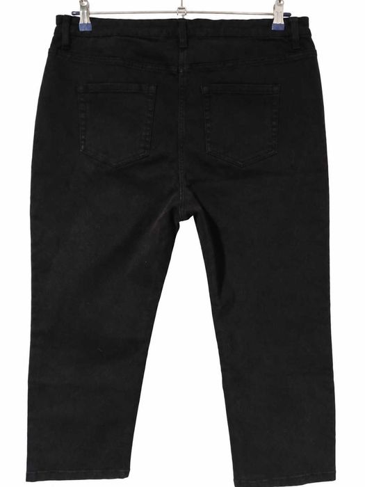 Next crop jeansy granatowe navy damskie 3/4 mid rise plus size rybaczki 46