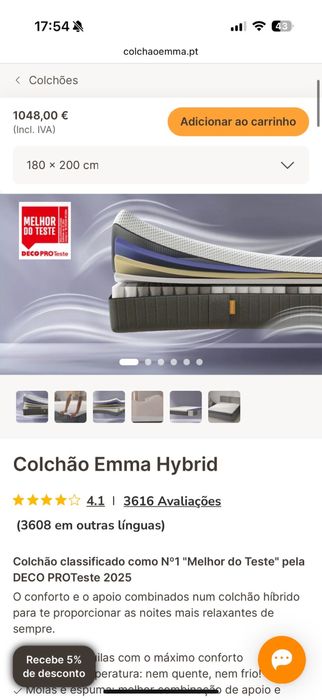 Cama Sommier Estofado Emma