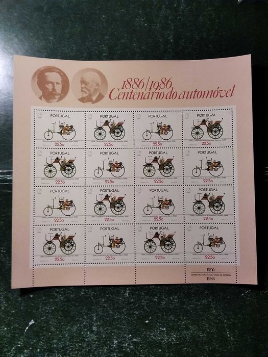 1986 Folhas Miniaturas Centenário Do Automóvel MNH **