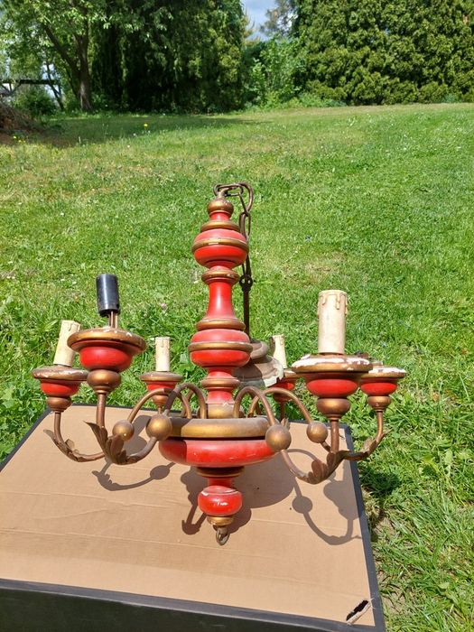 Stary żyrandol lampa sufitowa PRL