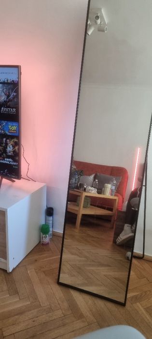 IKEA KARMSUND Lustro stojące czarne, 40 x 167