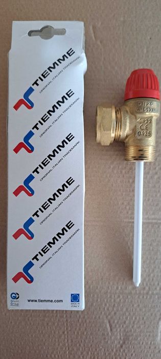 Válvula de segurança de 3/4" de 3 Bar e 90°C