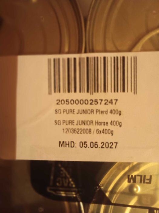 Karma Mokra dla Psów SELECT GOLD Pure Junior 70% Koń 18x400 g