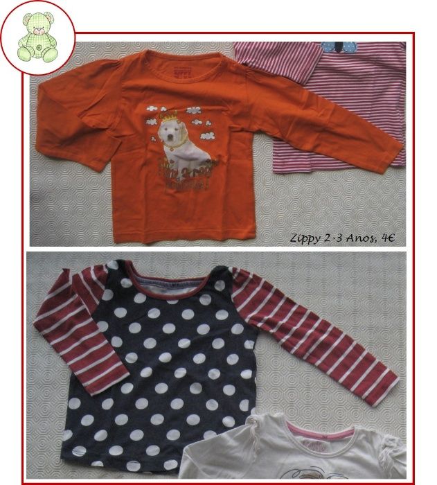 2-3Anos Menina Outono/Inverno - blusas e casacos