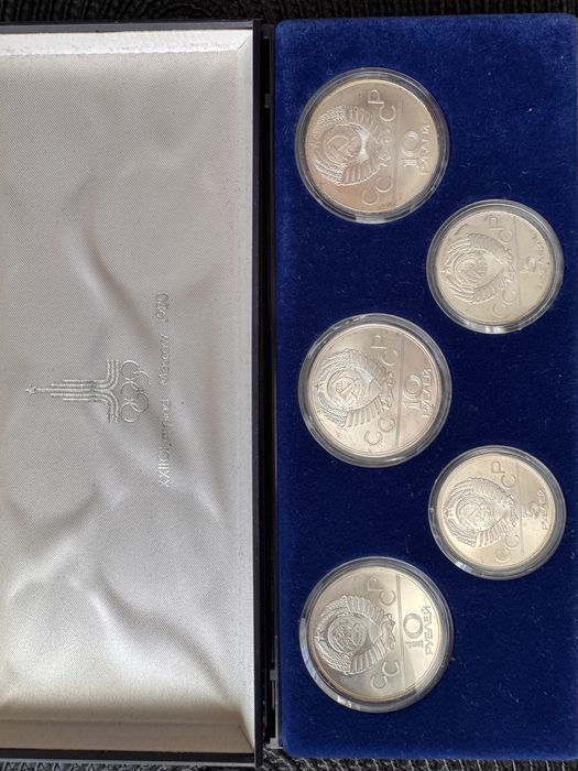 Monety srebrne ruble olimpiada Moskwa 1980
