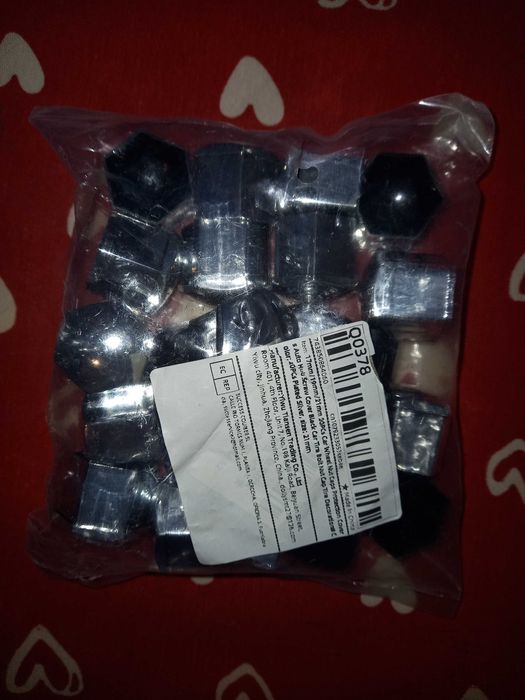 Защитные колпачки для гаек колес автомобиля ХРОМ 21 мм, 20 шт.