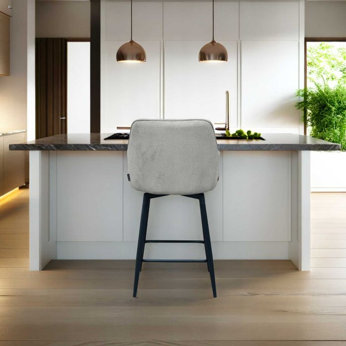 hoker obrotowy szary czarne nogi