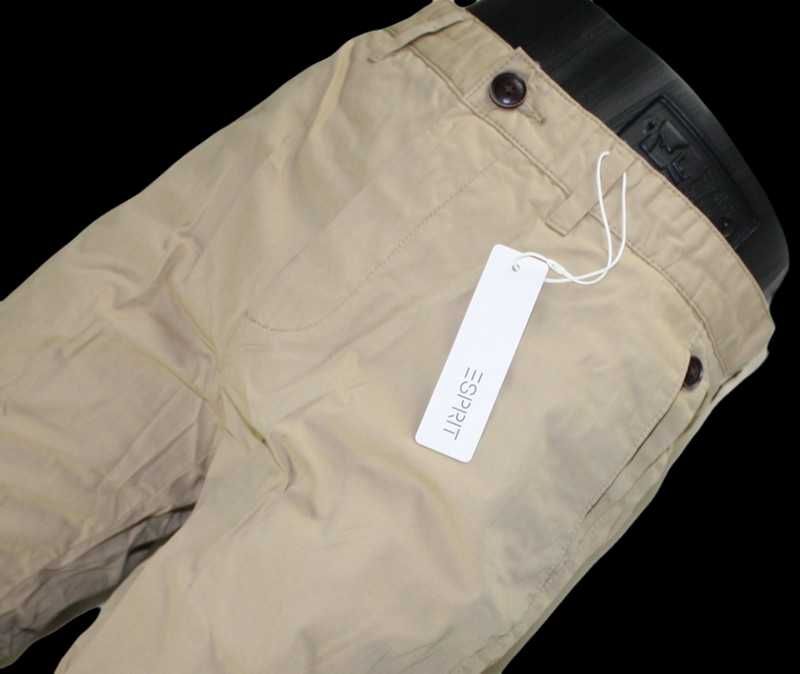 Męskie spodenki Esprit -Chino Relaxed Crafted Quality beżowe nowe -W31