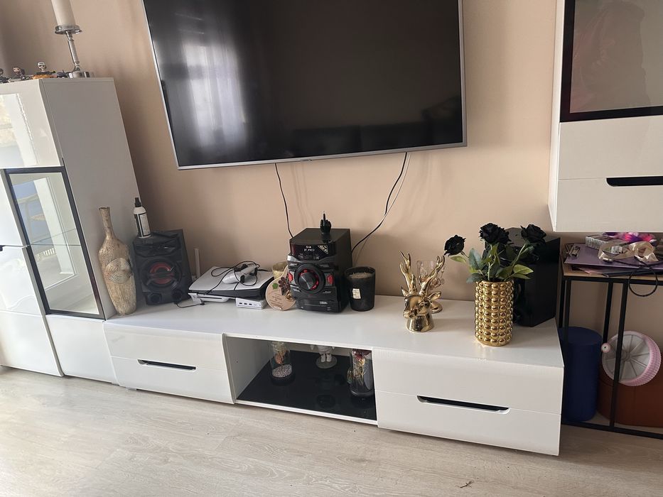 Meble komplet bialy polysk