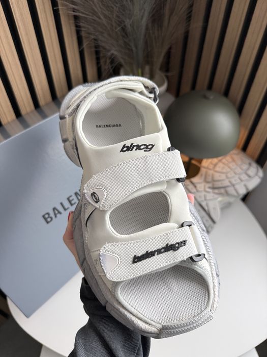 Жіночі сандалі босоніжки Balenciaga 3XL Sandals 36-45р Black White Cream Dirty