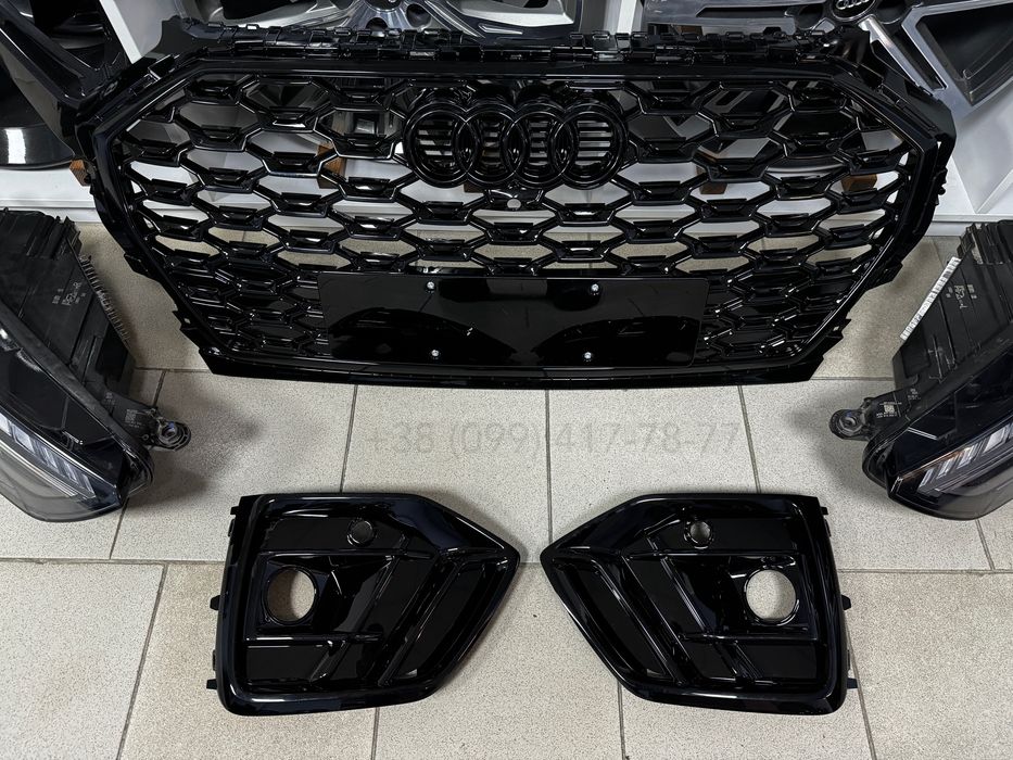 Решетка радиатора RSQ5 рест AUDI Q5 SQ5 FY 80A Бампер Накладки Сетки