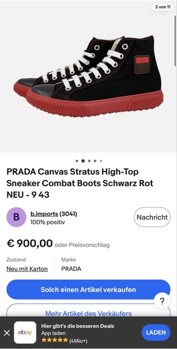 Високі кеди Prada Stratus  (RRP1350$) Оригінал