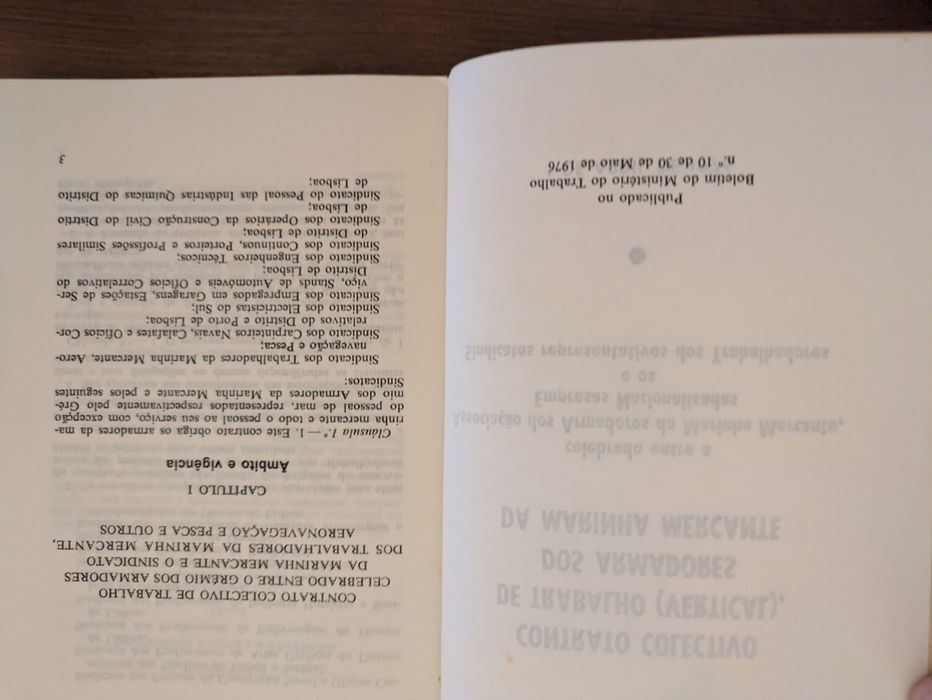 L " Contrato Colectivo Trabalho (Vertical) Armadores Marinha Mercante