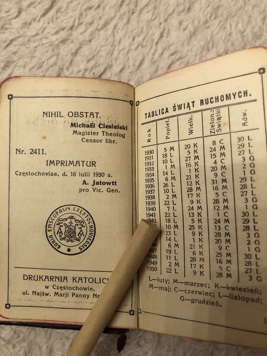 Książeczka do nabożeństwa 1930 r