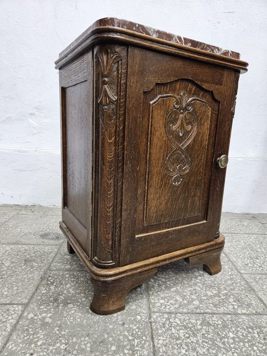 Szafka art deco z marmurowym blatem komoda Francja /