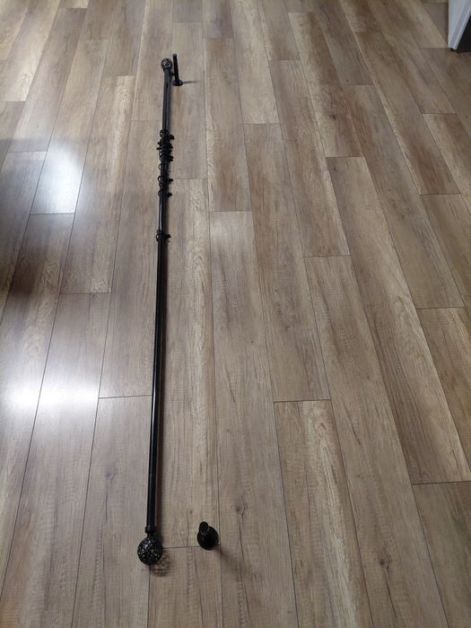 Karnisz 200cm czarny