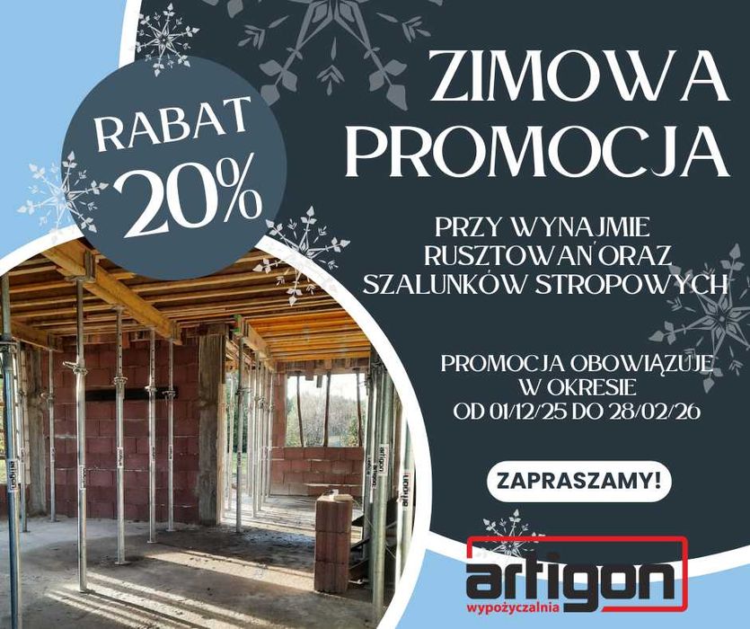 PROMOCJA wynajem szalunków stropowych rusztowań rusztowania doki Rumia