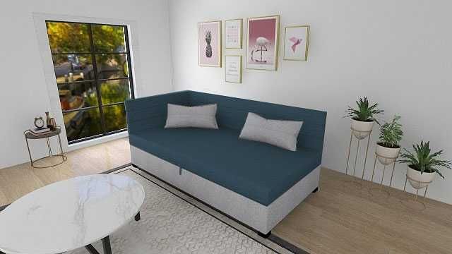 Tapczan łóżko z pojemnikiem na pościel 80