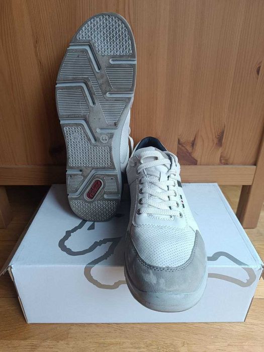 Trampki męskie Rieker rozmiar 44 Biało-Szare
