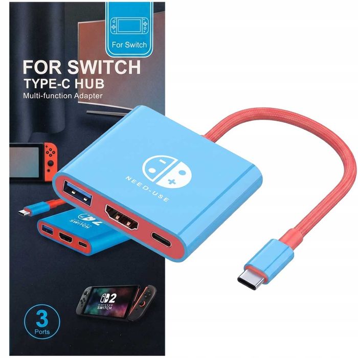 STACJA DOKUJĄCA DOCK NINTENDO SWITCH USB-C 4K HDMI USB3.1 PD 100W PC MAC
