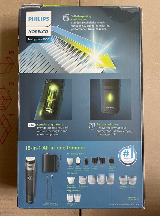 Тример PHILIPS Norelco Multigroom серії 5000 MG5910 (18-in-1) | Original | NEW