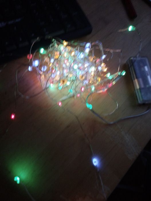 Lampki choinkowe na baterie multikolor