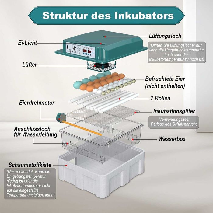 Інкубатора на 24-36 яєць CoInceptus з автомат перевертанням яєць