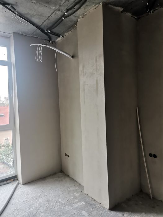 Штукатурка стен машинная, Полусухая стяжка полов, Малярка, Декоративка