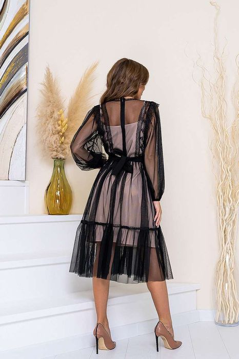 Коктейльна сукня (двійка, сітка)