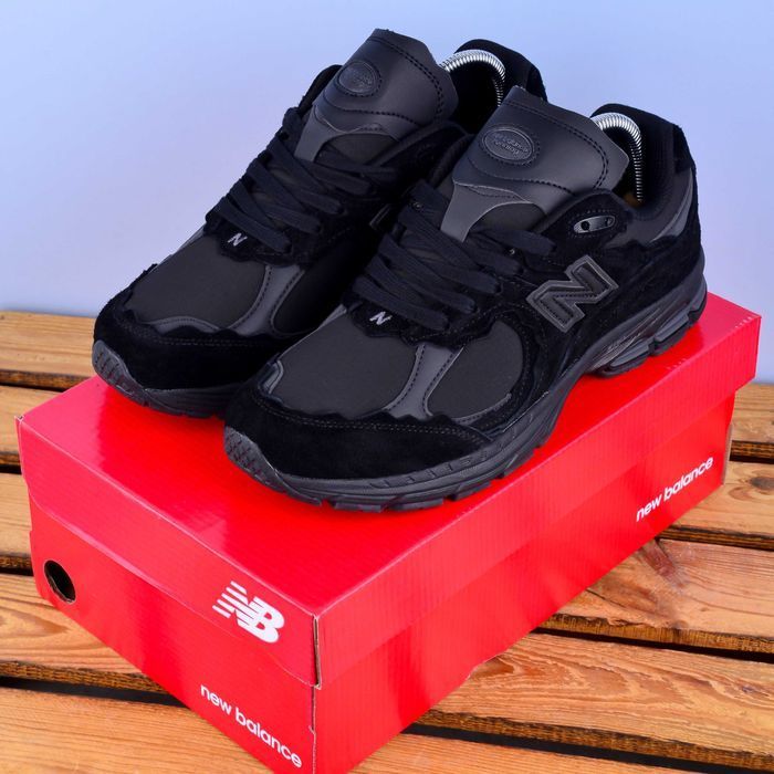 (1970) Кросівки New Balance 2002R повністю чорні (37-46) NB нб