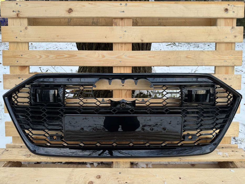 Grill Atrapa Audi A7 C8 18-22 styl RS7 ALL BLACK camera, ACC