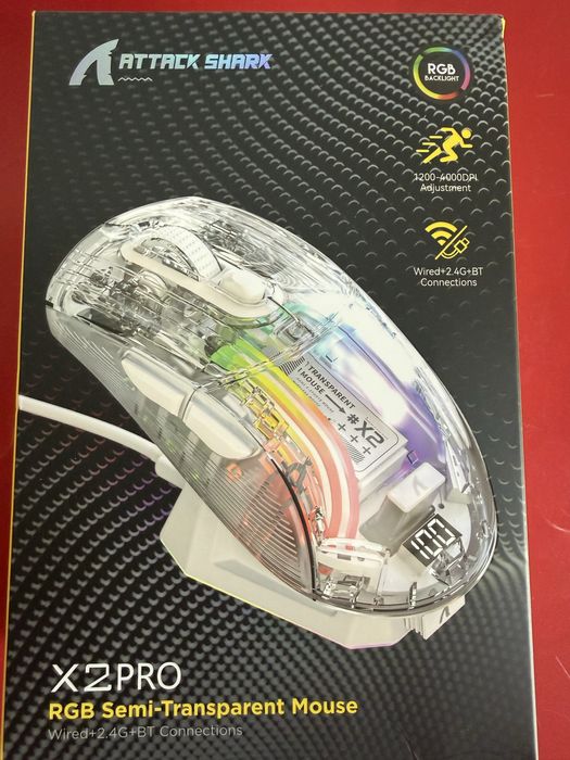 Миша Attack Shark X2 pro, X5, Inphic F9