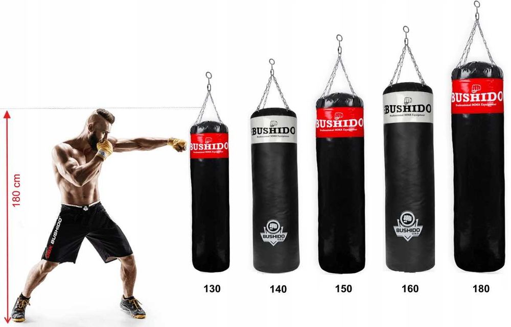 Worek Treningowy Bokserski 150 cm BUSHIDO PUSTY