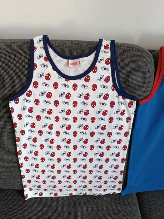 Podkoszulki chłopięce 3 sztuki Spiderman 134/140