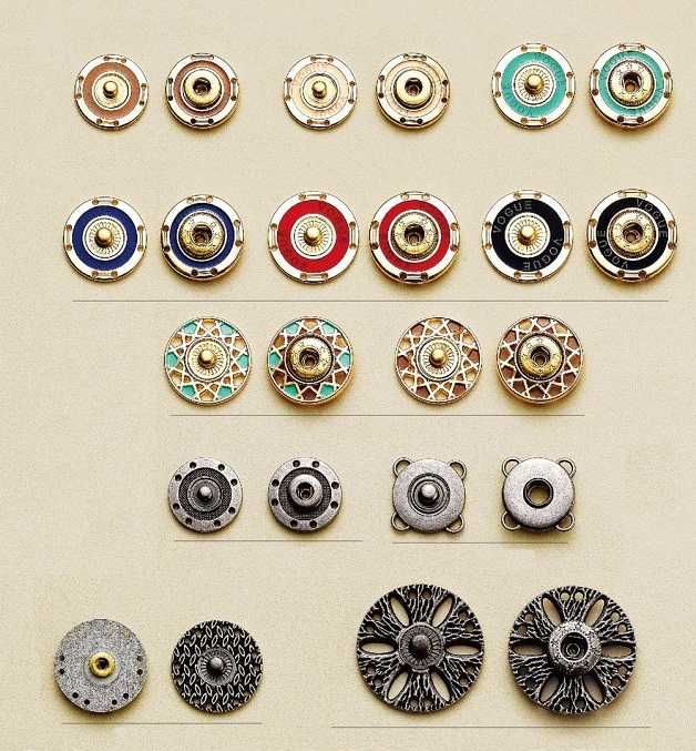 + 100 mil botoes metalizados  - textil e calçado - liquidaçao