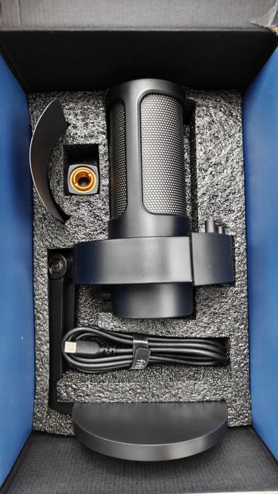 Fifine a8 микрофон для ПК стримов подкастов с Rgb и pop фильтром